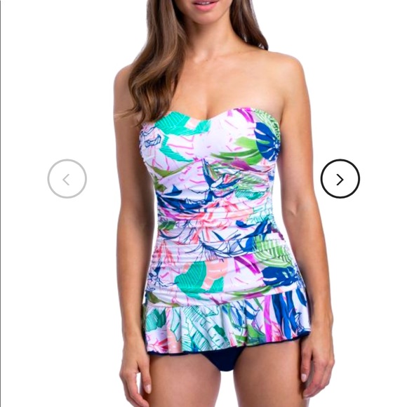 GOTTEX One piece Tropicana Bandeau Swimdress - Picture 1 of 11
